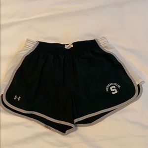 Michigan State University running shorts